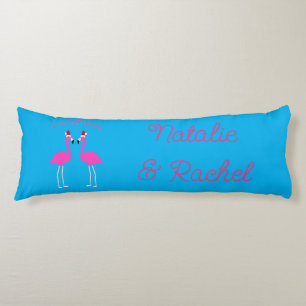 Christmas Lesbian Flamingos Flamingo Belles Custom Body Cushion