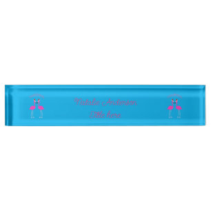Christmas Lesbian Flamingos Flamingo Belles Custom Nameplate