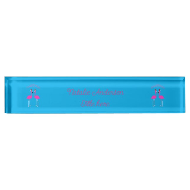 Christmas Lesbian Flamingos Flamingo Belles Custom Nameplate (Front)