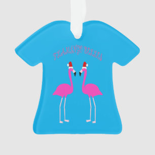 Christmas Lesbian Flamingos Flamingo Belles Custom Ornament