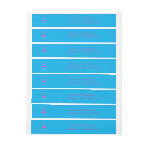 Christmas Lesbian Flamingos Flamingo Belles Custom Wraparound Address Label