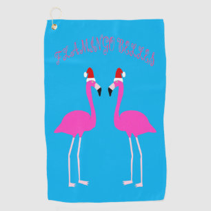 Christmas Lesbian Flamingos Flamingo Belles Golf Towel