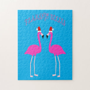 Christmas Lesbian Flamingos Flamingo Belles Jigsaw Puzzle