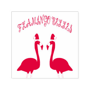 Christmas Lesbian Flamingos Flamingo Belles Self-inking Stamp