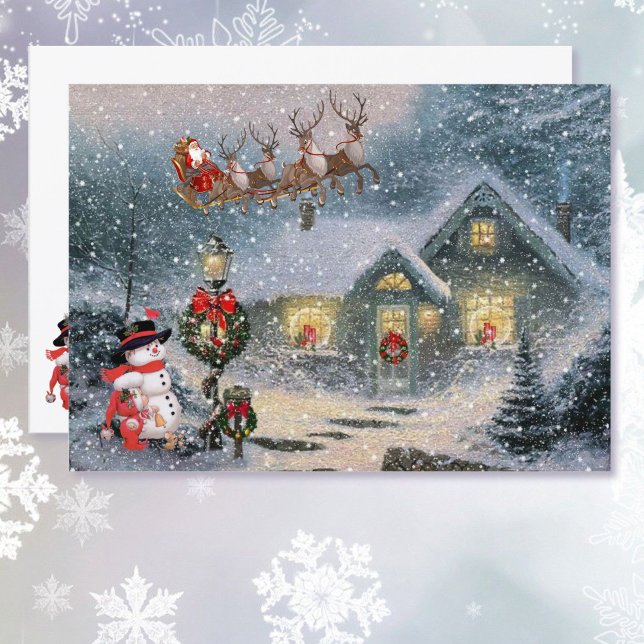 Christmas Let it Snow Santa Sleigh Personalise (Creator Uploaded)