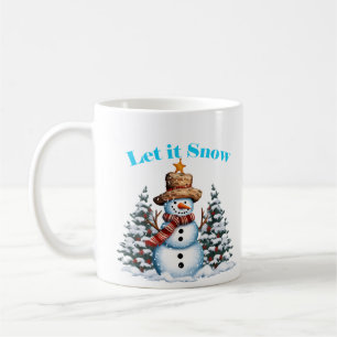 Christmas Let it Snow Snowman Mug 11oz