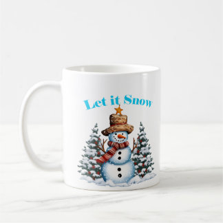 Christmas Let it Snow Snowman Mug 11oz