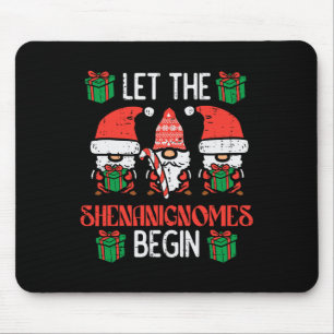 Christmas Let Shenanignomes Begin Xmas Gnomes Men  Mouse Mat