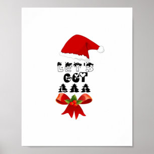 Christmas Let's Get Lit Classic Poster