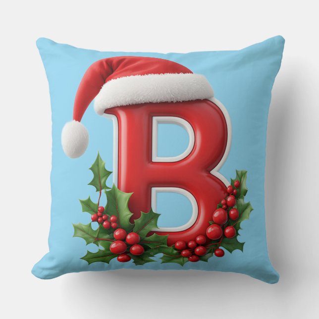 🎅 Christmas Letter B Monogram Decor For Home 🎄 Cushion (Front)