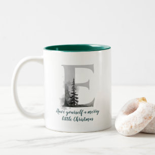 Christmas Letter E Alphabet Coffee Mug