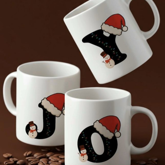 Christmas Letter F Mug,  Personalized Holiday Alph Coffee Mug (Creator Uploaded)