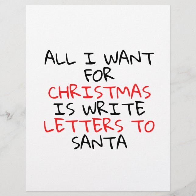CHRISTMAS LETTER FOR SANTA CUSTOM LETTERHEAD (Front)