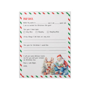 Christmas Letter for Santa Festive Notepad
