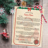 Christmas Letter From Santa Claus
