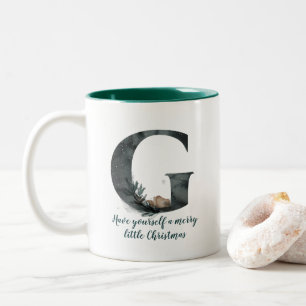 Christmas Letter G Alphabet Coffee Mug