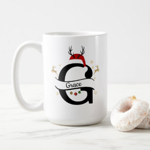 Christmas Letter G Alphabet Coffee Mug