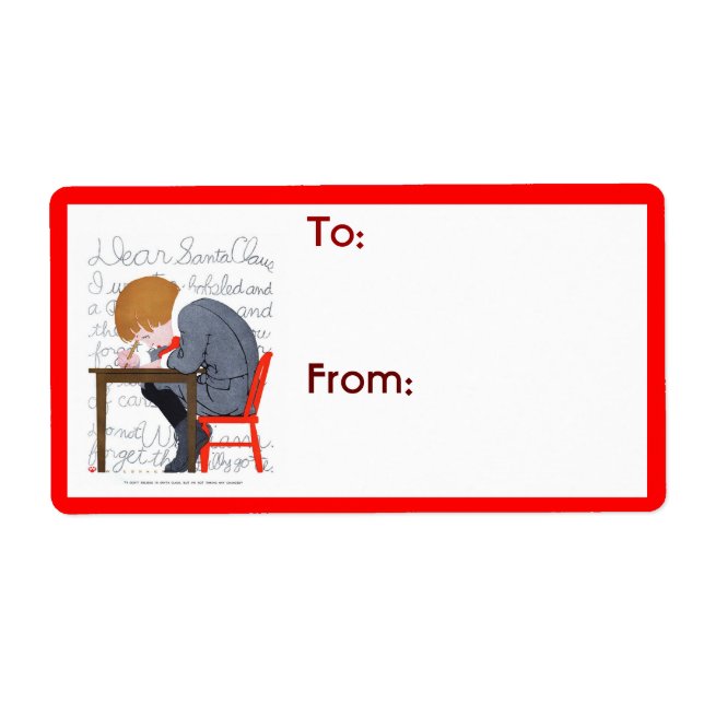 Christmas letter gift tag (Front)