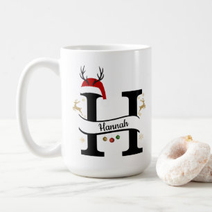 Christmas Letter H Alphabet  Coffee Mug