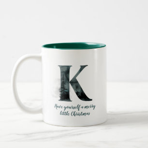 Christmas Letter K Alphabet Coffee Mug