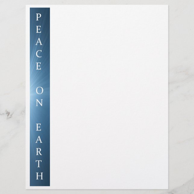 Christmas Letter Paper - Peace on Earth Design (Front)