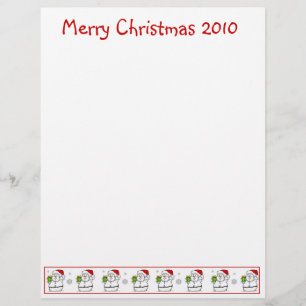 Christmas Letter Paper: Snowman Merry Christmas