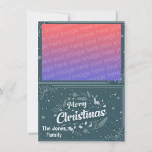 Christmas Letter Photo Flat Holiday Card