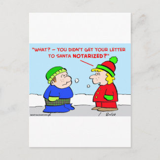 christmas letter santa claus notarised holiday postcard