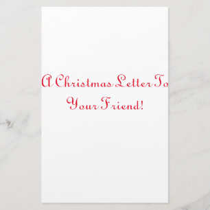 Christmas Letter stationery Paper