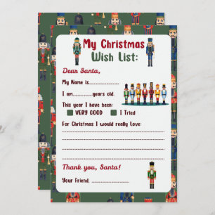 Christmas Letter to Santa - Nutcracker  Invitation