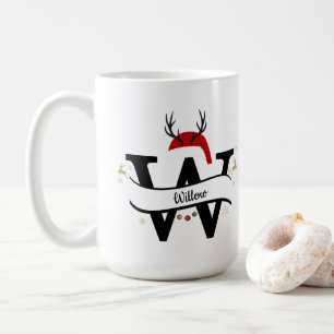 Christmas Letter W Alphabet  Coffee Mug