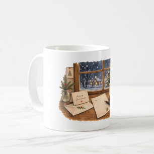 Christmas Letter Writing Desk for Cosy Stationery Coffee Mug