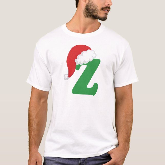 Christmas Letter Z Alphabet Shirt (Front)