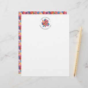 Christmas Letterhead Unique Watercolor Poinsettia