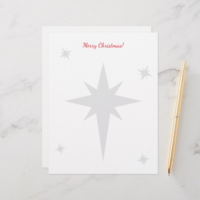 Christmas letterhead with star of Bethlehem (Front/Back In Situ)
