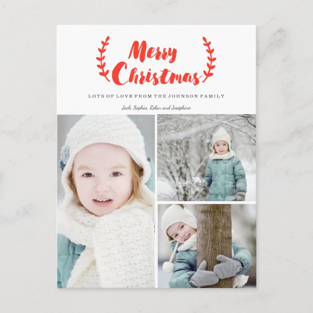 Christmas | Lettering | Holiday Photo Card (Front)