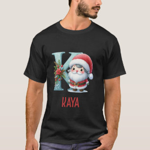 Christmas Letters Kaya Winter Letter Girls Name  T-Shirt