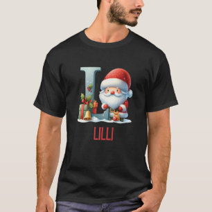 Christmas Letters Lilli Winter Letter Girls Name P T-Shirt