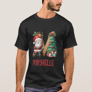 Christmas Letters Michelle Winter Letter Girls Nam T-Shirt