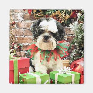 Christmas - Lhasa Apso - Parker Magnet