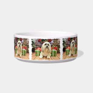 Christmas - Lhasa Apso - Solo Bowl