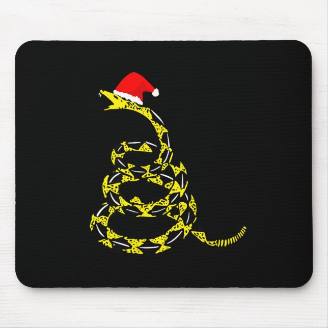 Christmas Libertarian Gadsden Don't Tread Snake  Mouse Mat (Front)