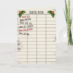 Christmas Library Card for 2026