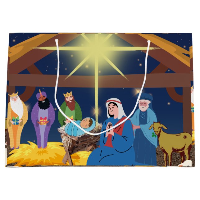 Christmas Life Large Gift Bag (Front)