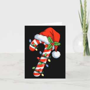 Christmas Light Candy Cane Santa Xmas Kids Toddler Card