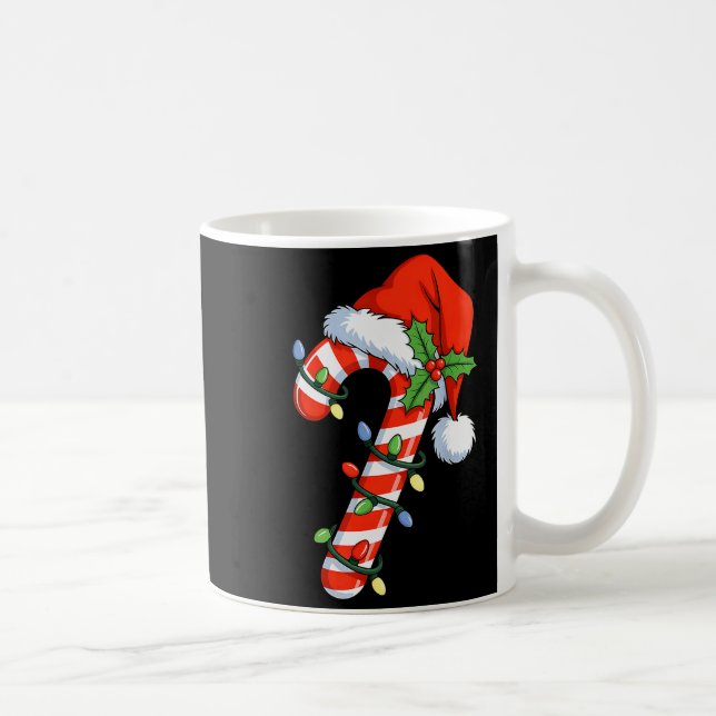 Christmas Light Candy Cane Santa Xmas Kids Toddler Coffee Mug (Right)
