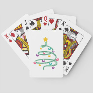 Christmas light christmas tree playing cards