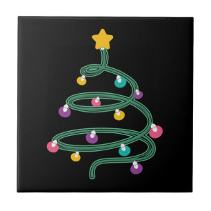 Christmas light christmas tree   tile