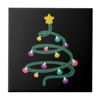 Christmas light christmas tree tile