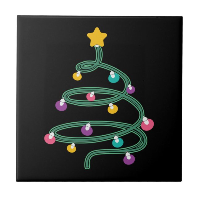 Christmas light christmas tree   tile (Front)